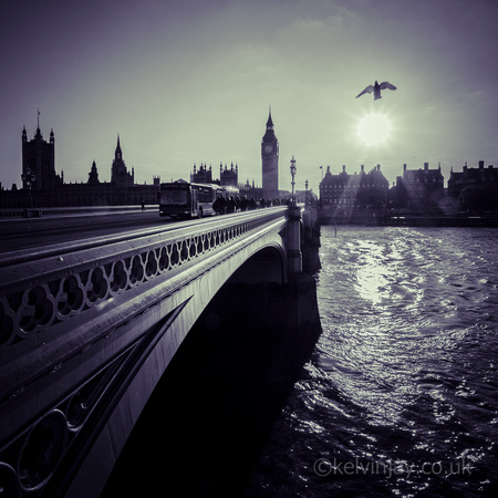 Westminster Bridge sunset SQ